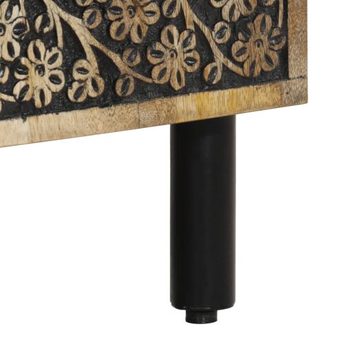 Страничен шкаф 60x33x75 см манго масивно дърво