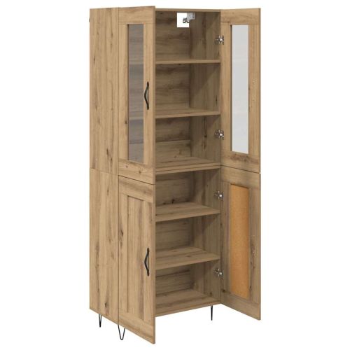 Висок шкаф Дъб 69,5 x 34 x 90 см Инженерно дърво