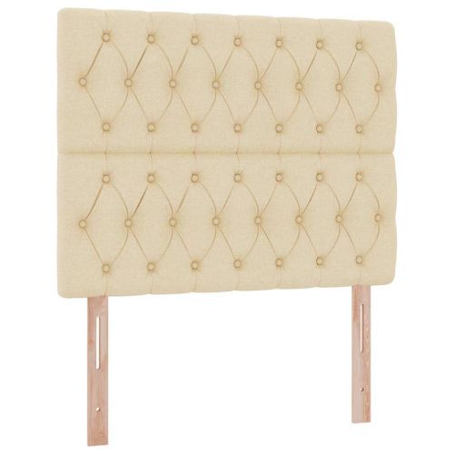 Легло с място за съхранение и LED Крем 120 x 190 cm Полиестер