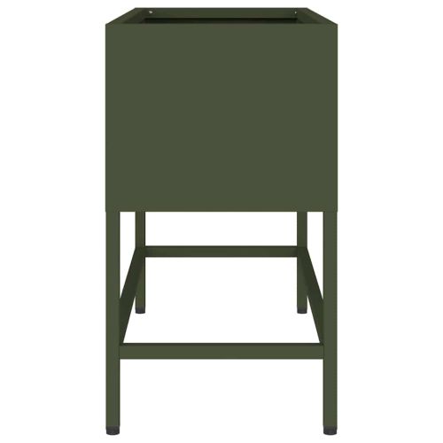 Повдигната градинска саксия Маслиненозелен 60 x 26 x 45 см