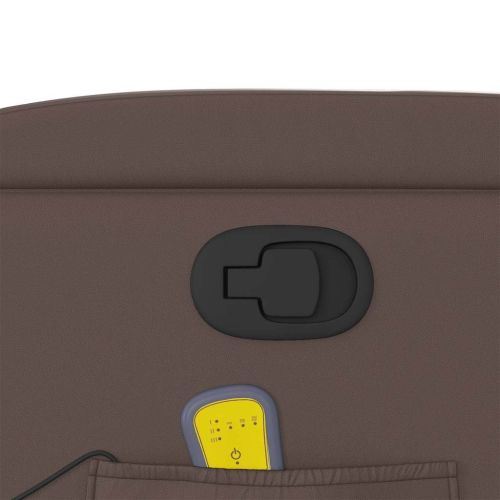 Масажен наклоняем стол, кафяв, изкуствена кожа