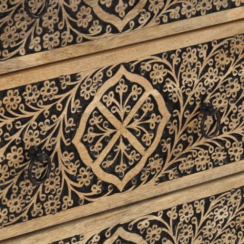 Страничен шкаф 60x33x75 см манго масивно дърво