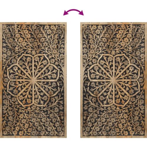 Комплект мебели за баня, 3 части, масивна мангова дървесина