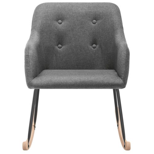 Люлеещ се стол, светлосив, текстил