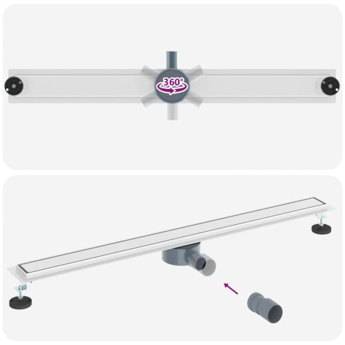 Душ канал 2-в-1 с 360° сифони Сребрист 100 cm