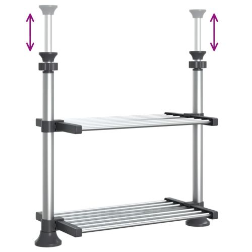 Кухненски рафт 50x25x(50-70) см алуминий