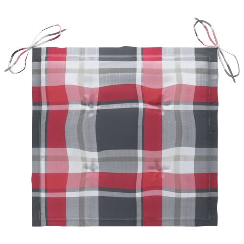 Сгъваеми градински столове, 6 бр, с възглавници, акация масив