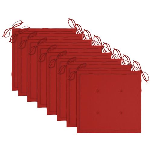 Сгъваеми градински столове, 8 бр, с възглавници, акация масив