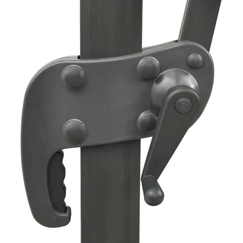 Конзолен градински чадър с двоен покрив 300x300 см зелен