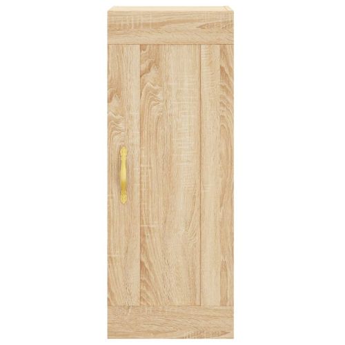 Висок шкаф, сонома дъб, 34,5x34x180 см, инженерно дърво