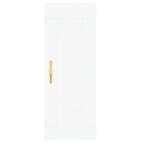 Висок шкаф, бял, 34,5x34x180 см, инженерно дърво