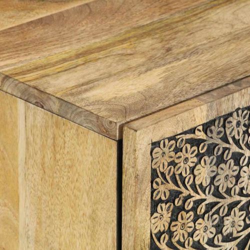 Комплект мебели за баня, 5 части, масивна мангова дървесина