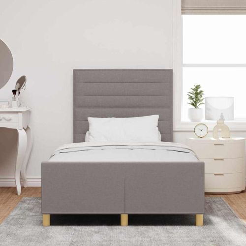 Рамка за легло с таблото Таупе 120 x 190 cm текстил