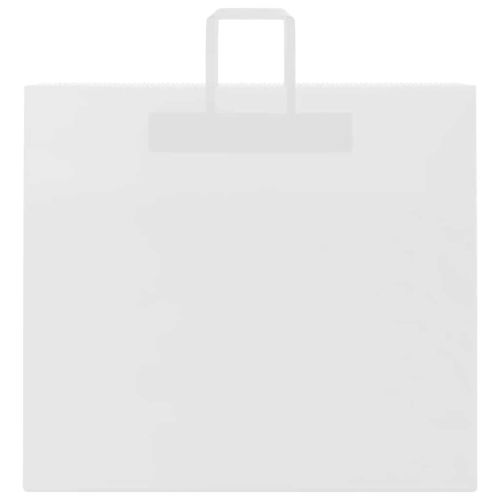 Хартиени торбички 250 бр с дръжки бели 54x15x49 см