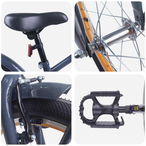 Детски Велосипед 18 инча за 5-7 години Тъмен сив