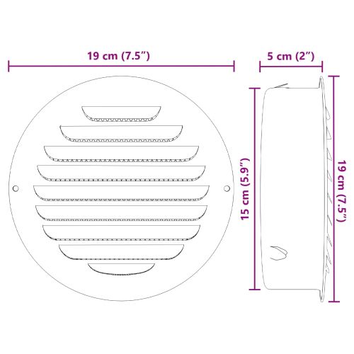 Предпазители за въздушна вентилация 4 pcs Сребрист 150 mm