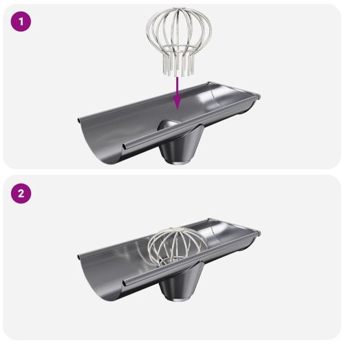 Защита за листа на улука 8 pcs Сребрист 75 мм