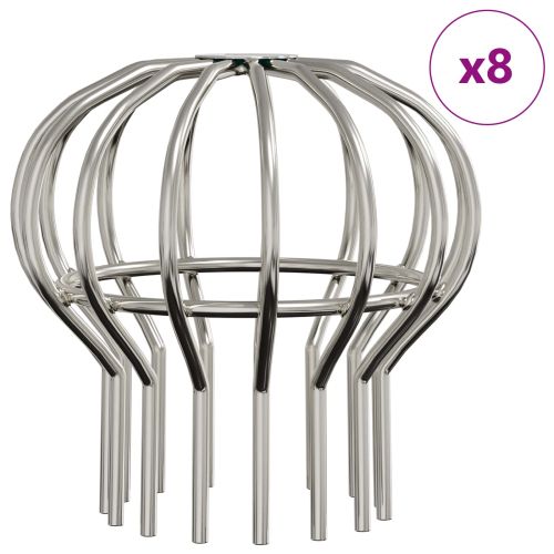 Защита за листа на улука 8 pcs Сребрист 110 мм