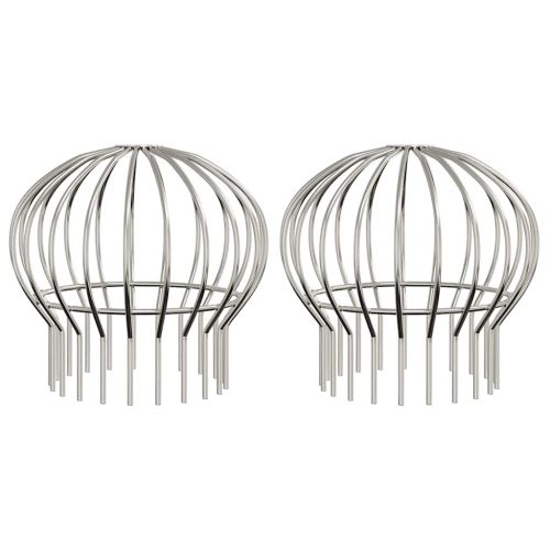 Защита за листа на улука 2 pcs Сребрист 160 mm