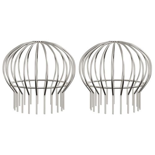 Защита за листа на улука 2 pcs Сребрист 200 mm