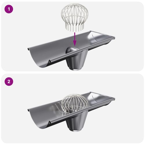 Защита за листа на улука 2 pcs Сребрист 200 mm