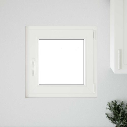 Прозорец за мазе RISOR Бял 50 x 50 cm PVC и стъкло