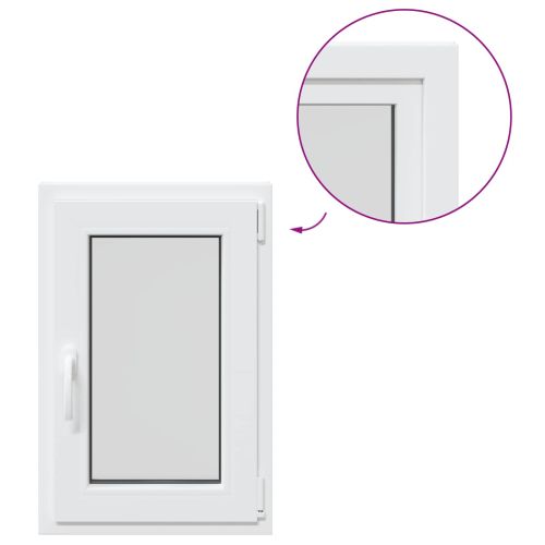 Прозорец за мазе RISOR Бял 50 x 75 cm PVC и стъкло