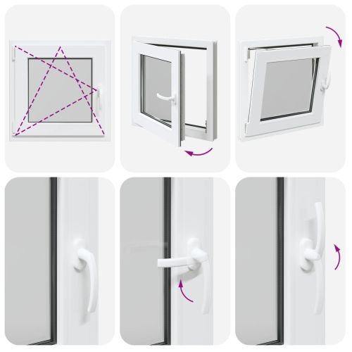 Прозорец за мазе RISOR Бял 60 x 60 cm PVC и стъкло