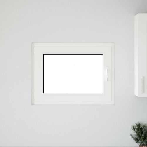 Прозорец за мазе RISOR Бял 80 x 50 cm PVC и стъкло