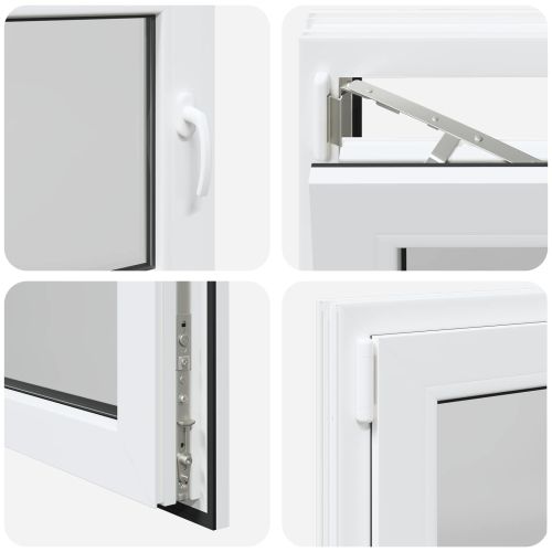 Прозорец за мазе RISOR Бял 80 x 50 cm PVC и стъкло