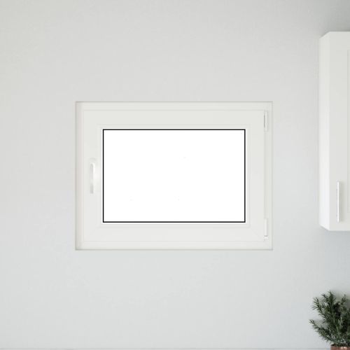 Прозорец за мазе RISOR Бял 80 x 60 cm PVC и стъкло