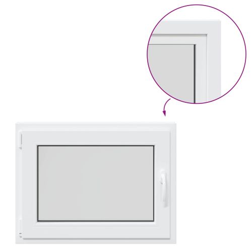 Прозорец за мазе RISOR Бял 80 x 70 cm PVC и стъкло