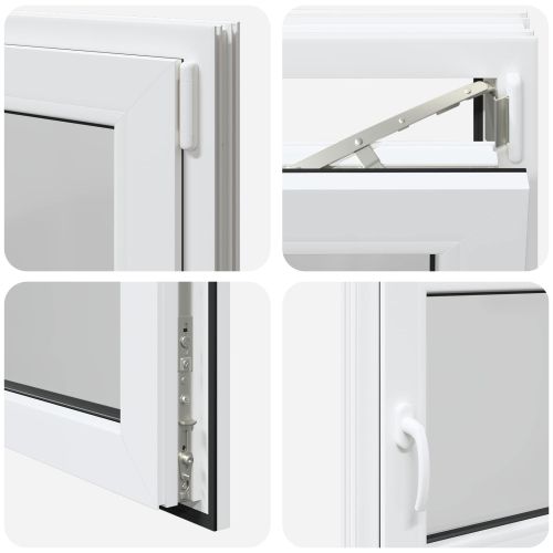 Прозорец за мазе RISOR Бял 90 x 50 cm PVC и стъкло