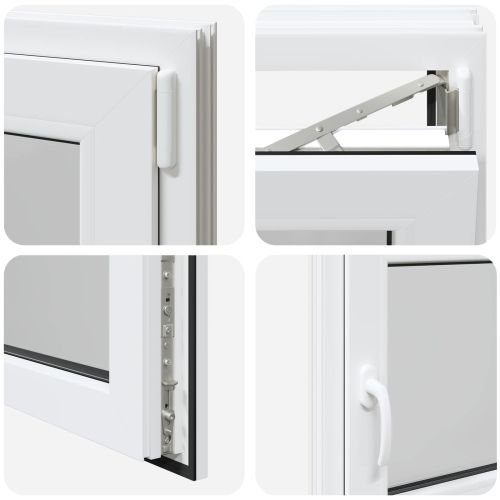 Прозорец за мазе RISOR Бял 100 x 60 cm PVC и стъкло