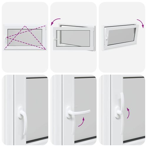 Прозорец за мазе RISOR Бял 100 x 60 cm PVC и стъкло