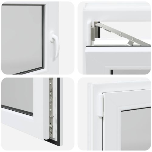 Прозорец за мазе RISOR Бял 100 x 60 cm PVC и стъкло