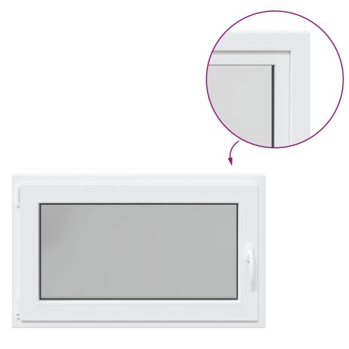 Прозорец за мазе RISOR Бял 100 x 60 cm PVC и стъкло