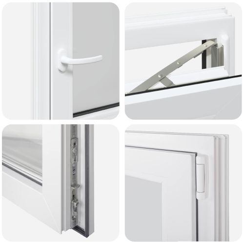 Прозорец за мазе RISOR 50 x 50 cm PVC и стъкло Бяло