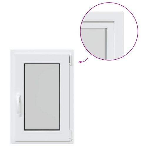 Прозорец за мазе RISOR 50 x 75 cm PVC и стъкло Бяло