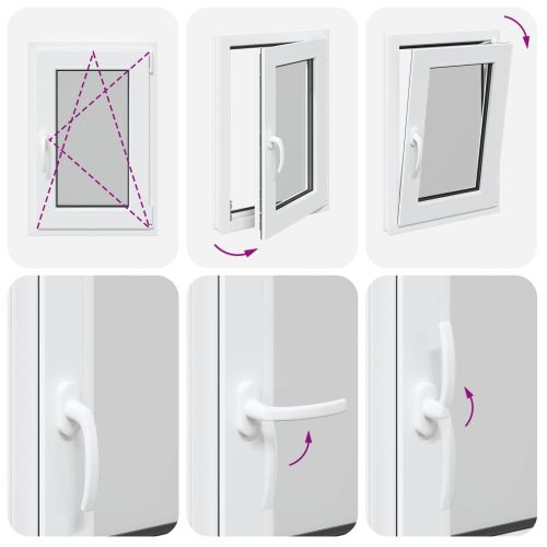 Прозорец за мазе RISOR 50 x 75 cm PVC и стъкло Бяло