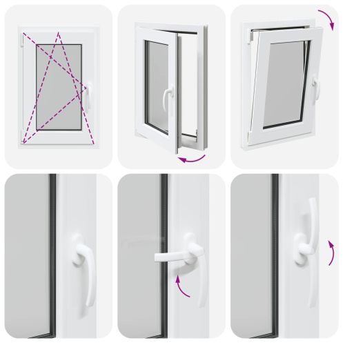 Прозорец за мазе RISOR 50 x 75 cm PVC и стъкло Бяло