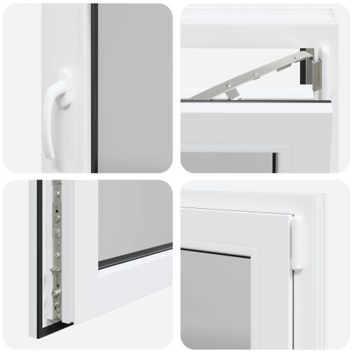 Прозорец за мазе RISOR 80 x 70 cm PVC и стъкло Бяло