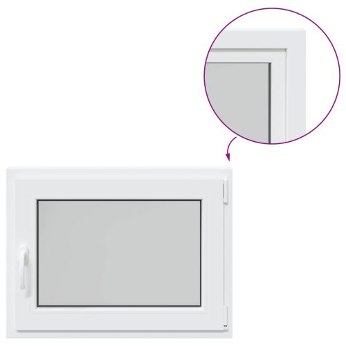 Прозорец за мазе RISOR 80 x 70 cm PVC и стъкло Бяло