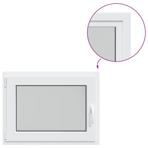 Прозорец за мазе RISOR 80 x 70 cm PVC и стъкло Бяло