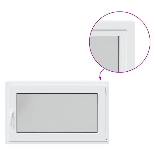 Прозорец за мазе RISOR 100 x 50 cm PVC и стъкло Бяло