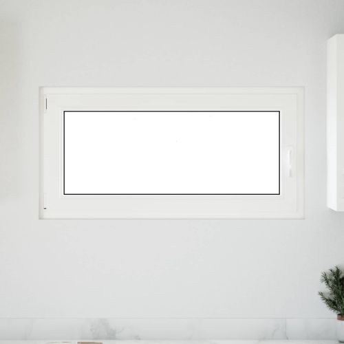 Прозорец за мазе RISOR 120 x 60 cm PVC и стъкло Бяло