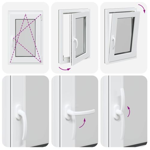 Прозорец за мазе RISOR 50 x 75 cm PVC и стъкло Антрацит