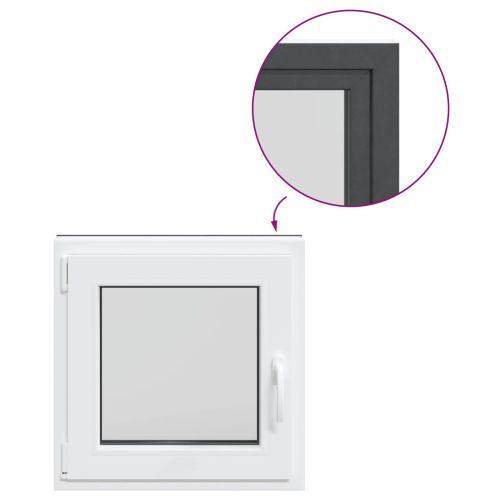 Прозорец за мазе RISOR 60 x 60 cm PVC и стъкло Антрацит