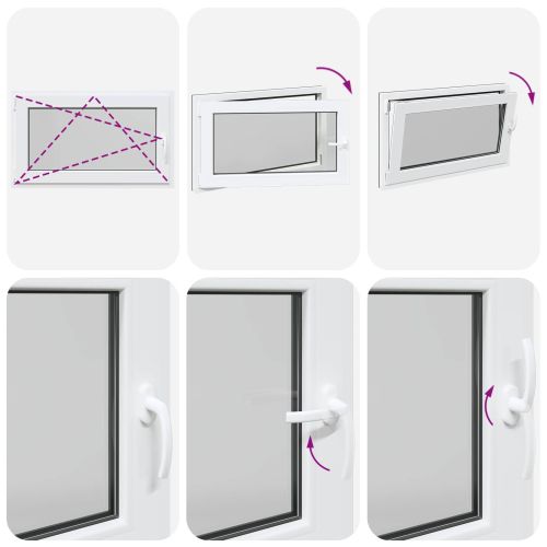 Прозорец за мазе RISOR 100 x 70 cm PVC и стъкло Антрацит