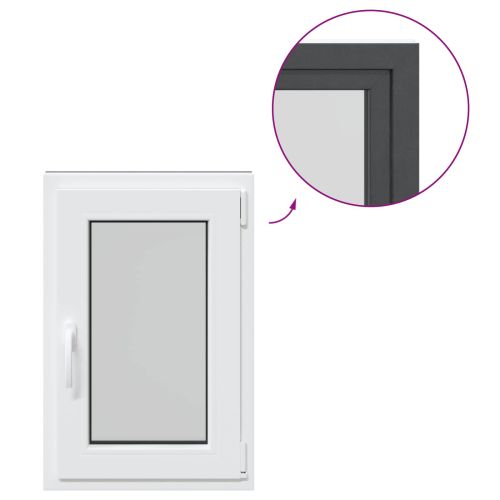 Прозорец за мазе RISOR 50 x 75 cm PVC и стъкло Антрацит